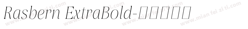 Rasbern ExtraBold字体转换